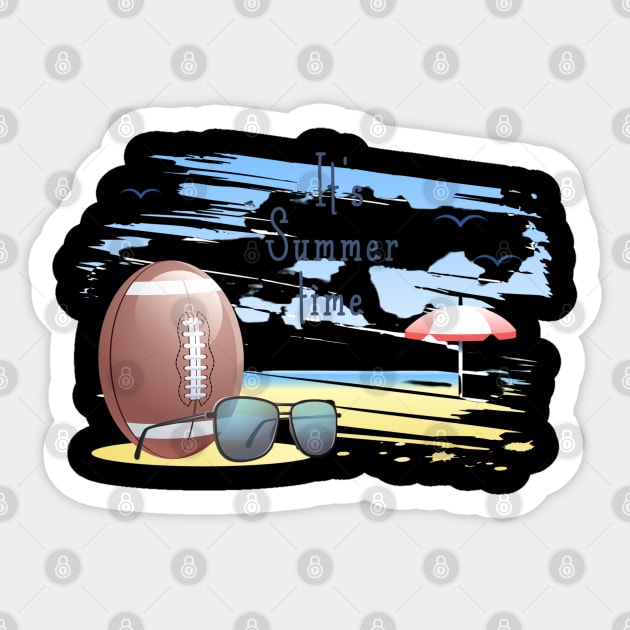 it' s  summer  time. sports  .american football Sticker by busines_night